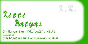 kitti matyas business card